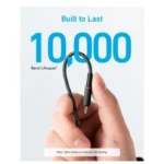 ⁦أنكر 322 كابل شحن USB-C إلى USB-C كابل مضفر 3 قدم - 1 متر أسود - A81F5H11⁩ - الصورة ⁦2⁩