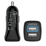 ⁦شويتك شاحن سيارة C0051 2USB - أسود⁩ - الصورة ⁦2⁩